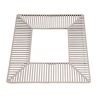 Grille d'arbre carré en acier gris clair 