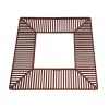 Grille d'arbre carré en acier aspect corten