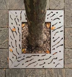 Grille d'arbre carré design moderne premium