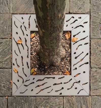 Grille d'arbre carré design moderne premium 