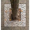 Grille d'arbre carré design moderne premium 