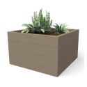 Photo : Jardinière en plastique recyclé - Beige - 90 x 90 x 55 (H)