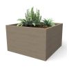 Jardinière en plastique recyclé - Beige - 90 x 90 x 55 (H)