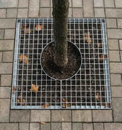 Mise en situation grille d'arbre acier