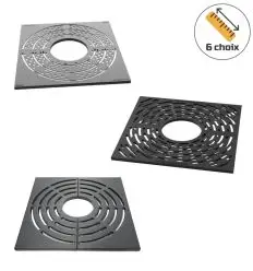 Grille d'arbre en fonte carré normée PMR