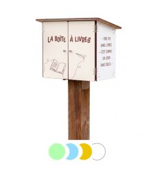 Boîte à livres en stratifié compact