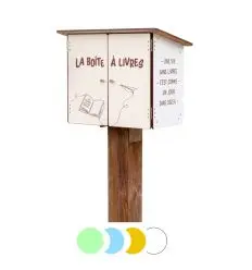 Boîte à livres en stratifié compact