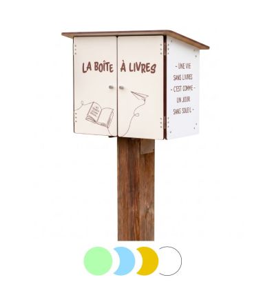 Boîte à livres en stratifié compact