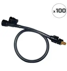 Support 8 mm + Tube PE 9/12 et Embase taraudée 1/2" pour Meganet (Lot de 100)