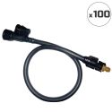 Photo : Support 8 mm + Tube PE 9/12 et Embase taraudée 1/2" pour Meganet (Lot de 100) Tuyau PE (gris/noir) - 60 cm - Rapide FS (M+F)