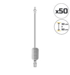 Installation pendulaire pour arroseur Spinnet avec Tube, Stabilisateur et Tête de vipère (Lot de 50)