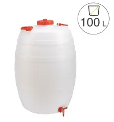 Baril plastique alimentaire 100 L