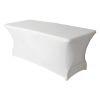 Housse lycra table rectangle blanche