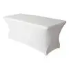 Housse lycra table rectangle blanche