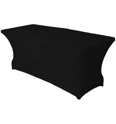 Housse pour table rectangulaire en élasthanne noire