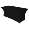 Housse pour table rectangulaire en élasthanne noire