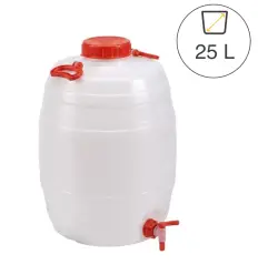 Baril plastique alimentaire 25 L