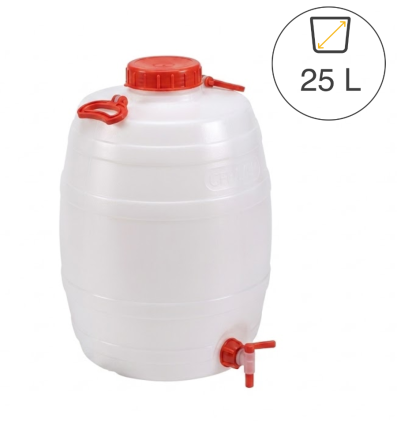 baril alimentaire 25 L avec robinet 