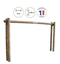 Limiteur Hauteur Parking en Bois