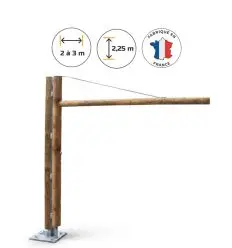 Demi portique pivotant parking Acier/Bois