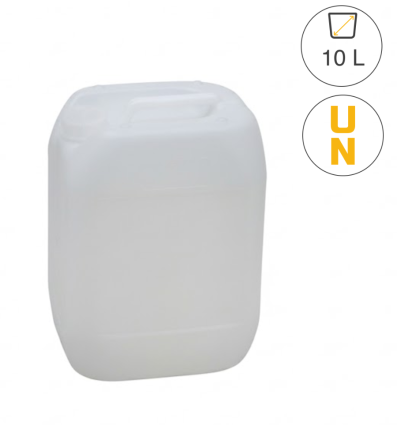 Bidon plastique alimentaire 10 L homologué UN 