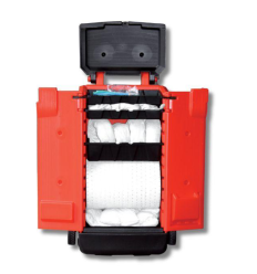 Chariot absorbant hydrocarbure - 90 L - rouge
