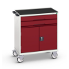 Desserte de maintenance RAL 3004-Rouge pourpre dessus recouvert vinyle
