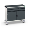 Servante atelier 2 tiroirs RAL 7016-Gris anthracite, largeur 1050 mm