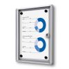Vitrine d'affichage 1 A4 intérieur argent
