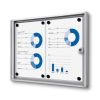 Vitrine d'affichage 2 A4 intérieur argent