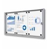 Vitrine d'affichage 3 A4 intérieur argent