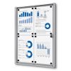 Vitrine d'affichage 4 A4 intérieur argent