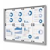 Vitrine d'affichage 8 A4 intérieur argent