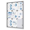 Vitrine d'affichage 9 A4 intérieur argent