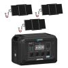 Generateur 2500w avec 3 panneaux solaires 300w