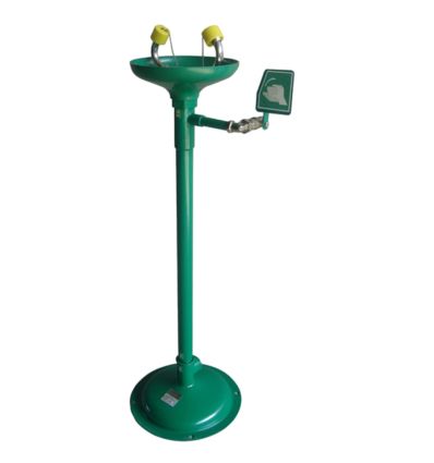 Lave yeux sur pied acier galvanisé peinture epoxy vert