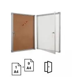 Vitrine d'affichage intérieur Extraplate - 1A4 à 9A4