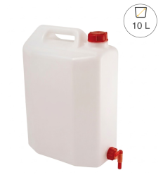 Jerrican 10 L avec robinet pour liquides alimentaires 