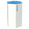 Poubelle de tri sélectif intérieur Hexatri blanc et bleu pour papier