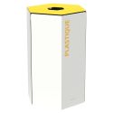 Photo : Poubelle de tri sélectif intérieur Hexatri Blanc - Plastique - Jaune colza RAL 1021