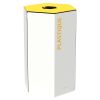 Poubelle de tri sélectif intérieur Hexatri blanc et jaune pour plastique