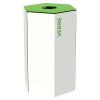 Poubelle de tri sélectif intérieur Hexatri blanc et vert pour verre