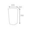 Poubelle intérieure de tri sélectif Hexatri dimensions