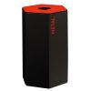 Poubelle de tri sélectif intérieur Hexatri gris et rouge pour métal