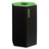 Poubelle de tri sélectif intérieur Hexatri gris et vert pour verre