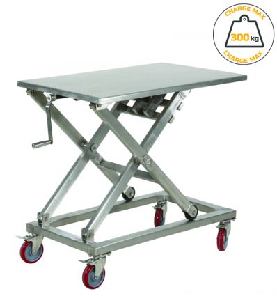 Table élévatrice mobile inox 300 kg