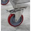 Roulettes et freins table élévatrice inox mobile 300 kg