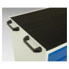 établi roulant avec plateau 3 rebords et tapis vinyle