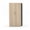 Armoire haute de bureau 2 portes​ battantes - Métal / Bois