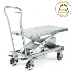 Table élévatrice hydraulique en inox 500 kg